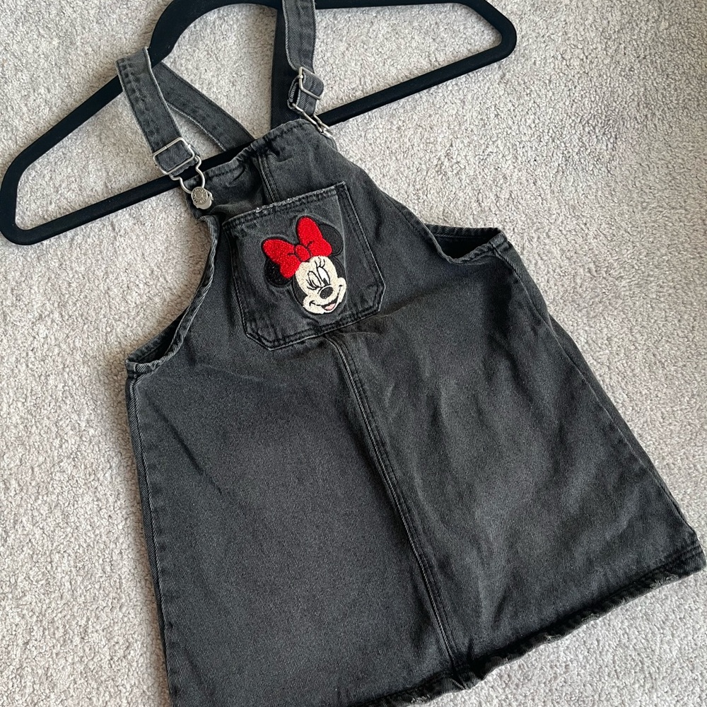 Zara Kids Disney Denim Overall Dress Minnie Mouse